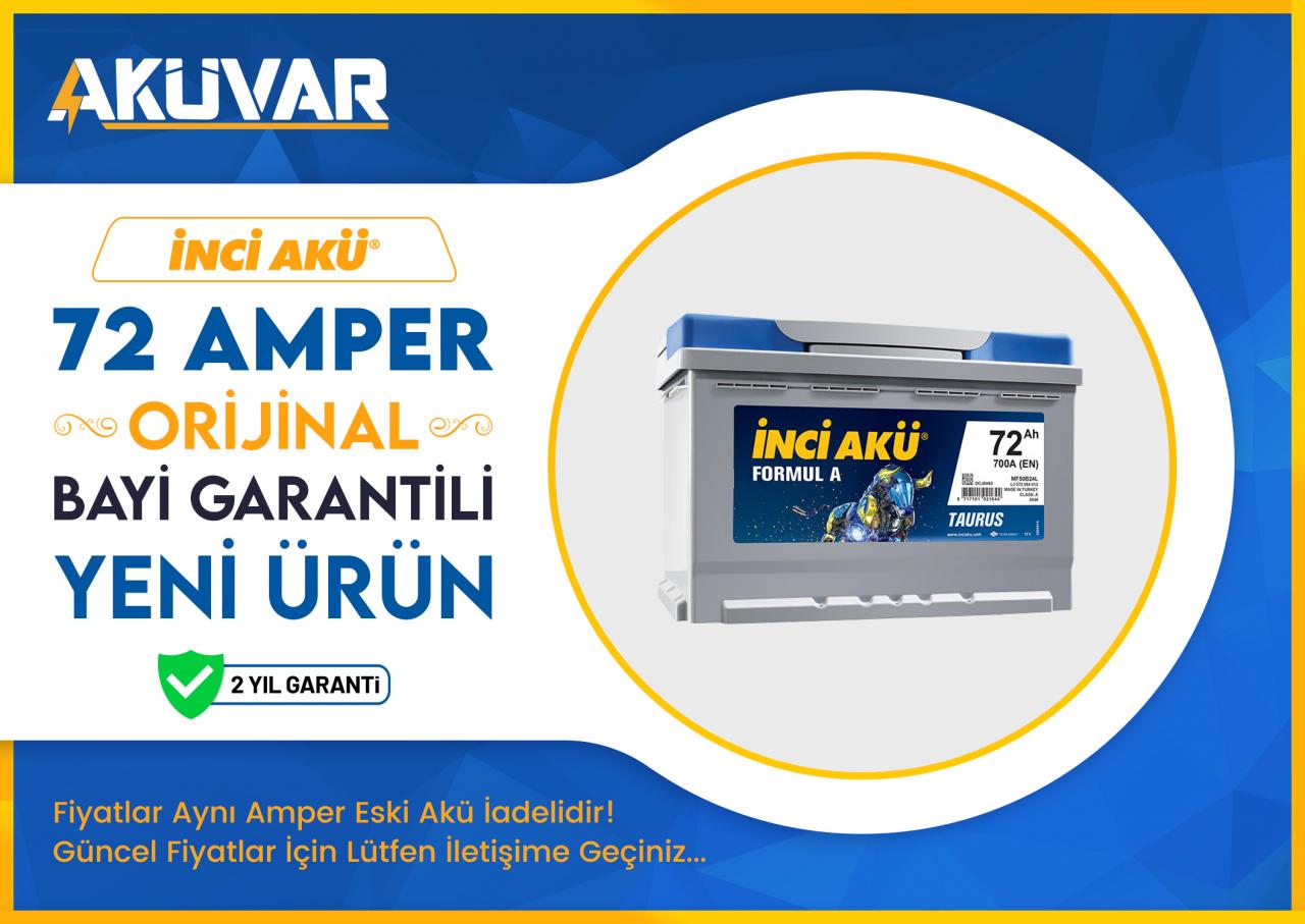 İnci Akü 72 Amper
